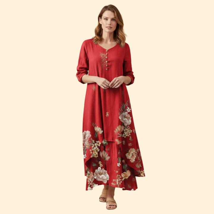 Women's Floral Boho Maxi Dress