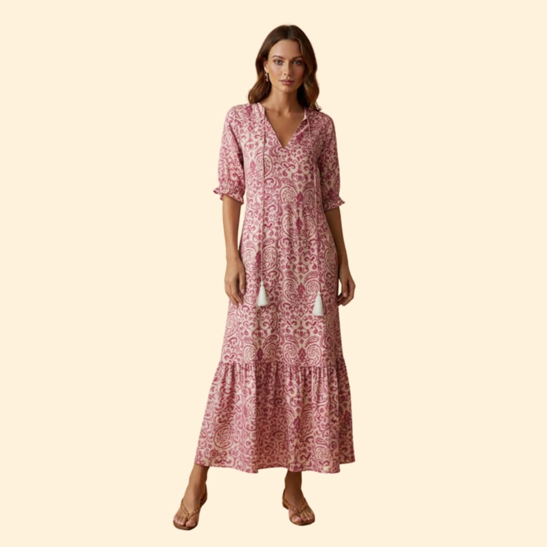 Women's Floral Boho Maxi Dress