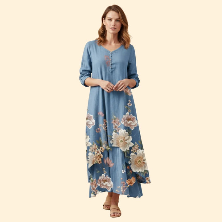 Women's Floral Boho Maxi Dress