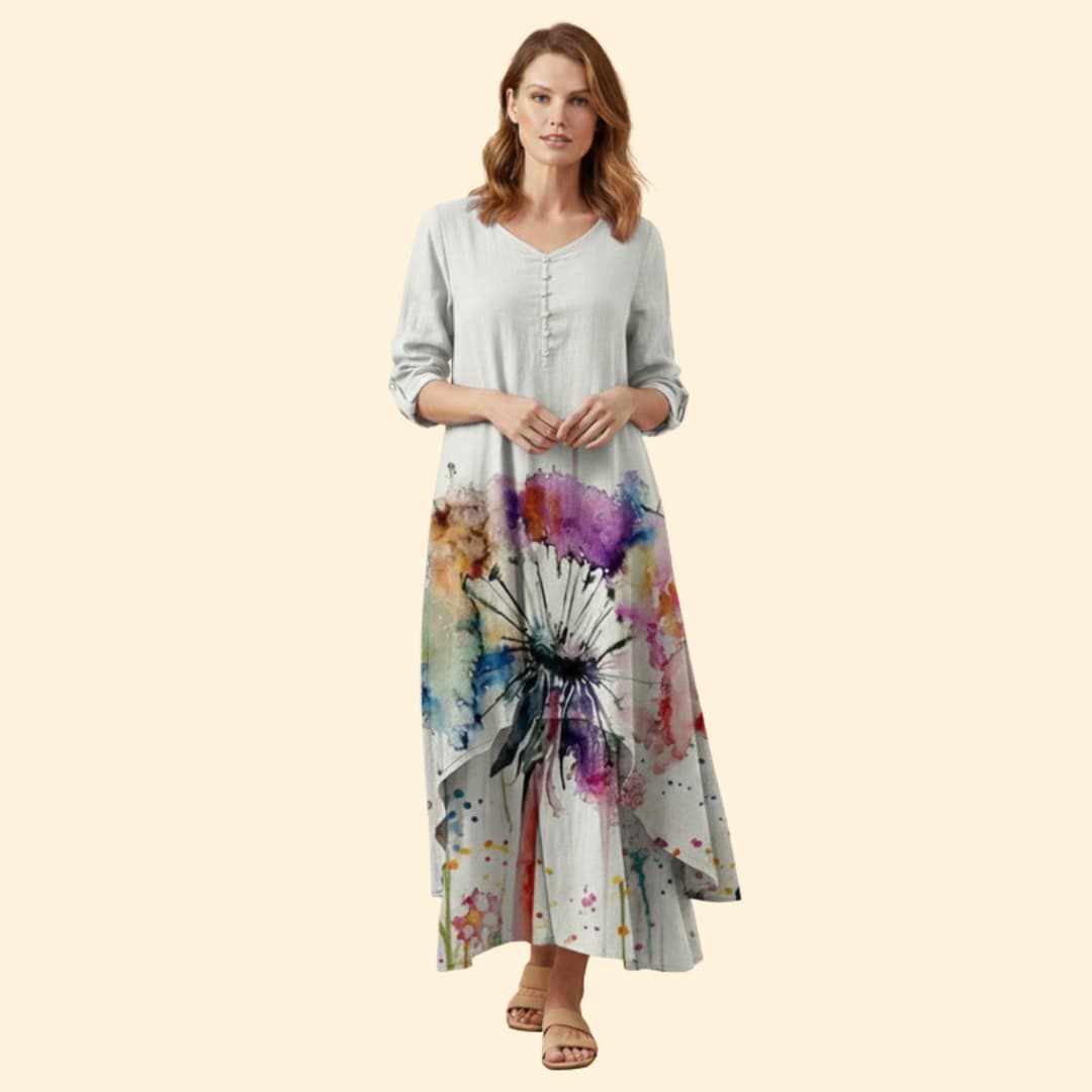 Women's Floral Boho Maxi Dress