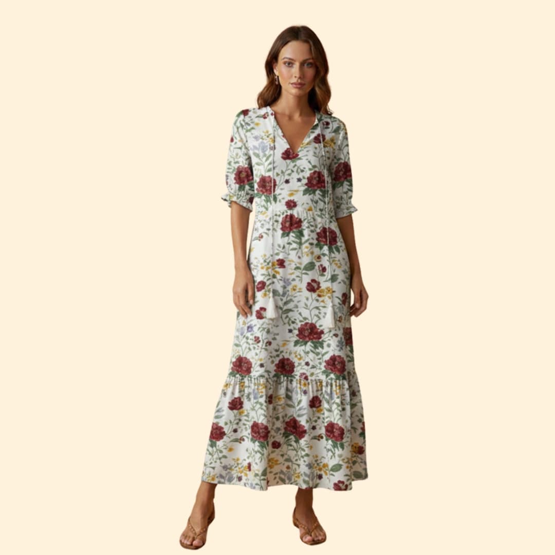 Women's Floral Boho Maxi Dress
