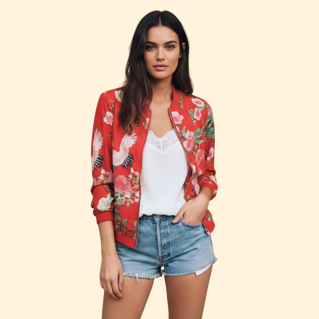 Women’s Floral Bomber Jacket