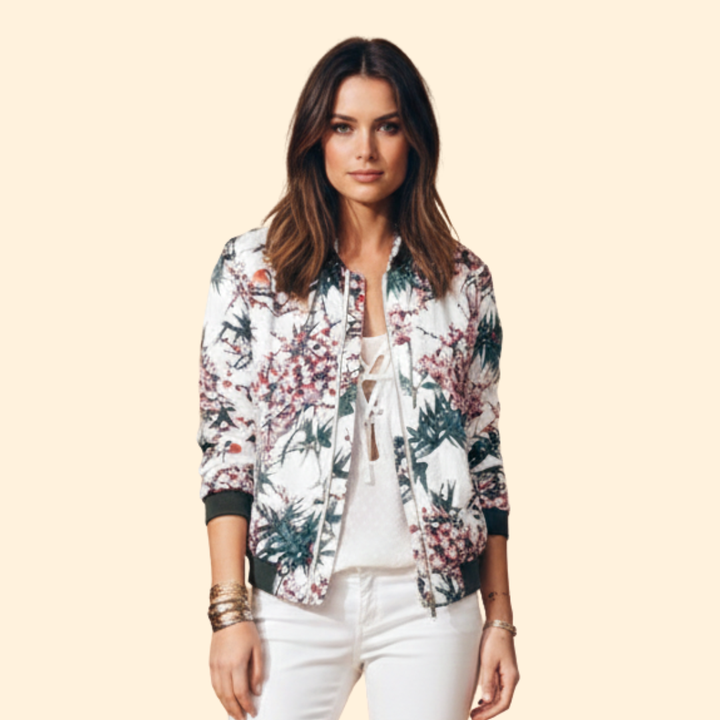 Women’s Floral Charm Bomber Jacket