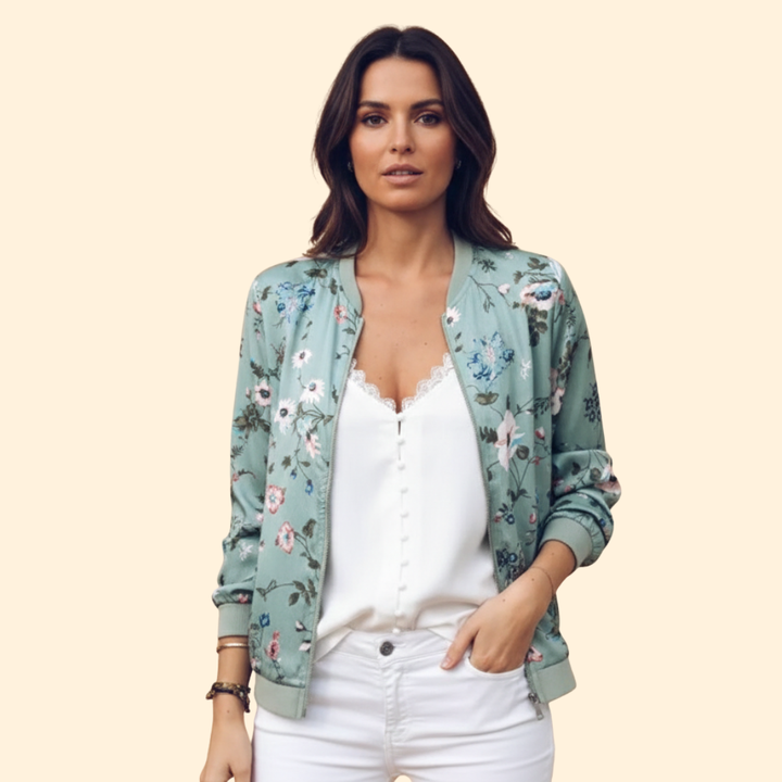 Women’s Floral Charm Bomber Jacket