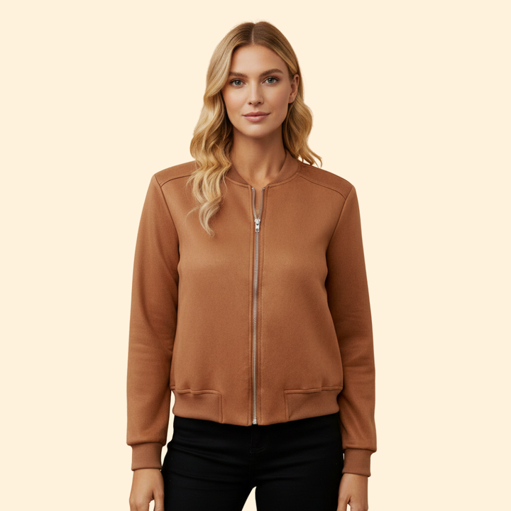 Women’s Casual Zip Up Bomber Jacket
