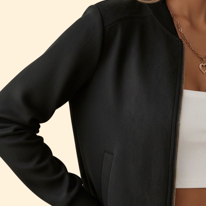 Women’s Casual Zip Up Bomber Jacket