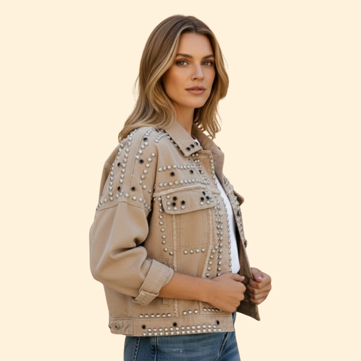 Women’s Studded Bomber Jacket