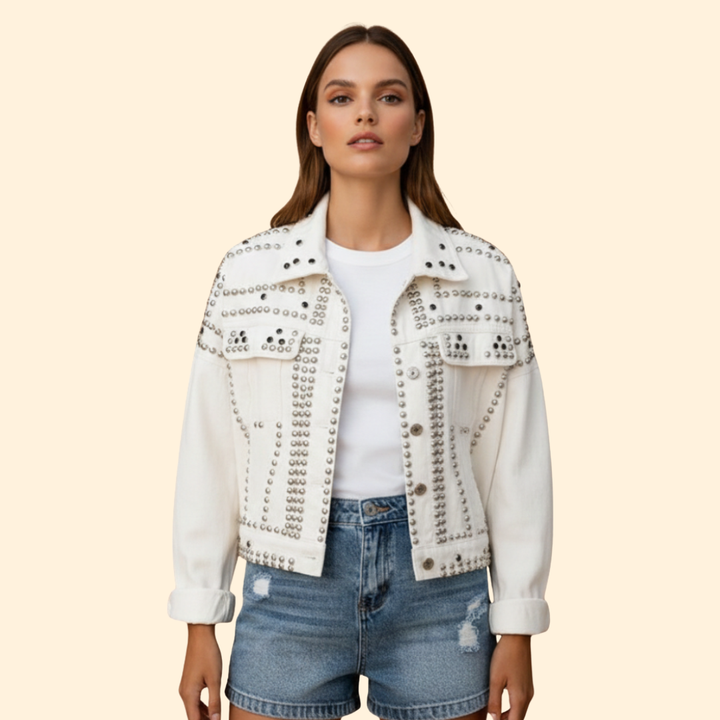 Women’s Studded Bomber Jacket