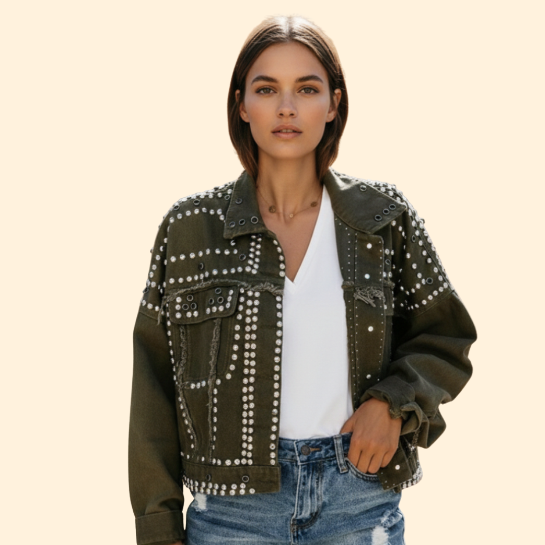 Women’s Studded Bomber Jacket