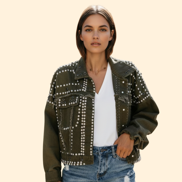 Women’s Studded Bomber Jacket