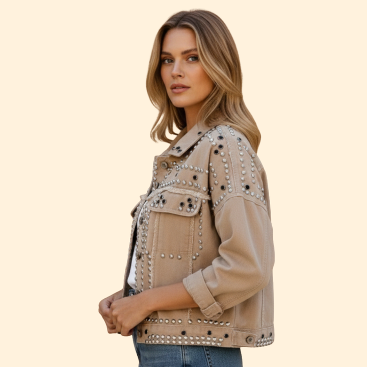 Women’s Studded Bomber Jacket