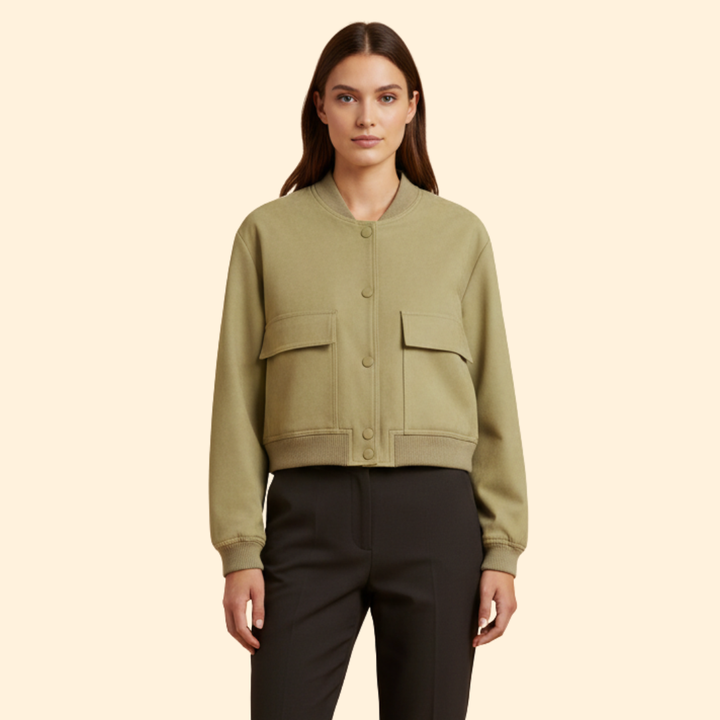 Women’s Zip Detail Bomber Jacket