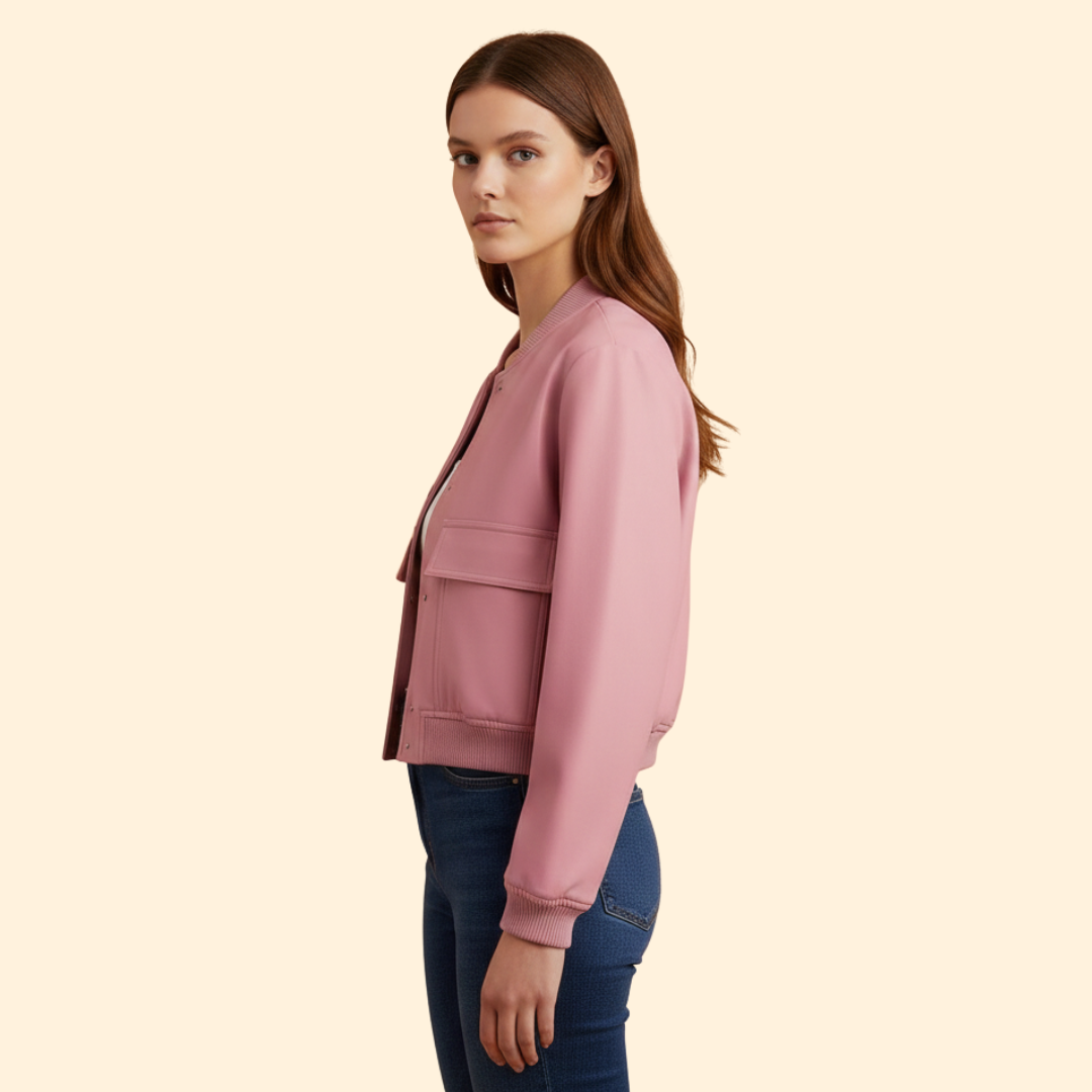 Women’s Zip Detail Bomber Jacket