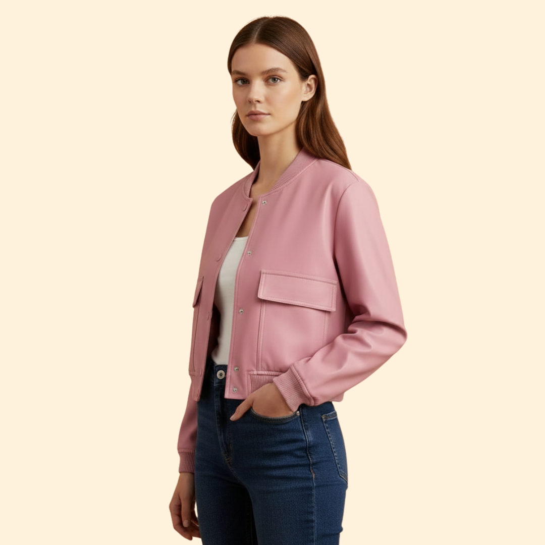Women’s Zip Detail Bomber Jacket