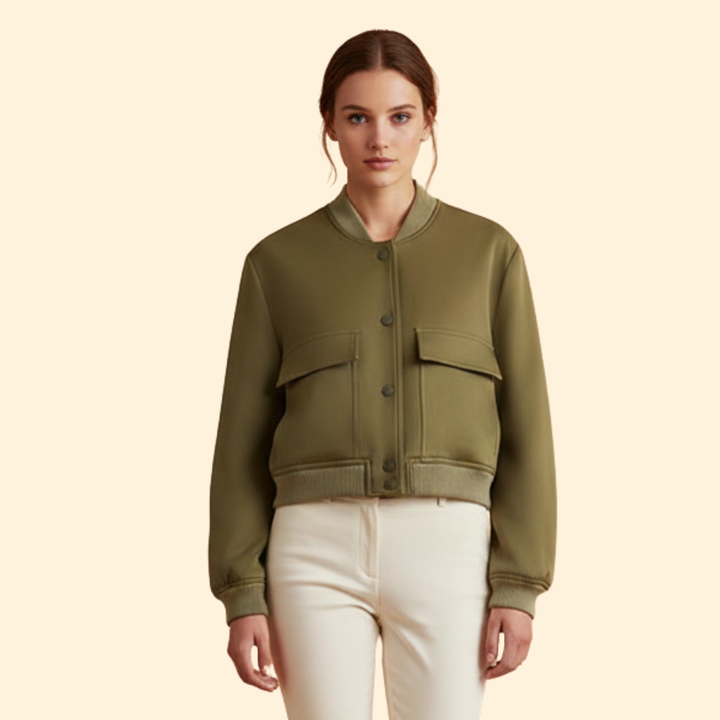 Women’s Zip Detail Bomber Jacket