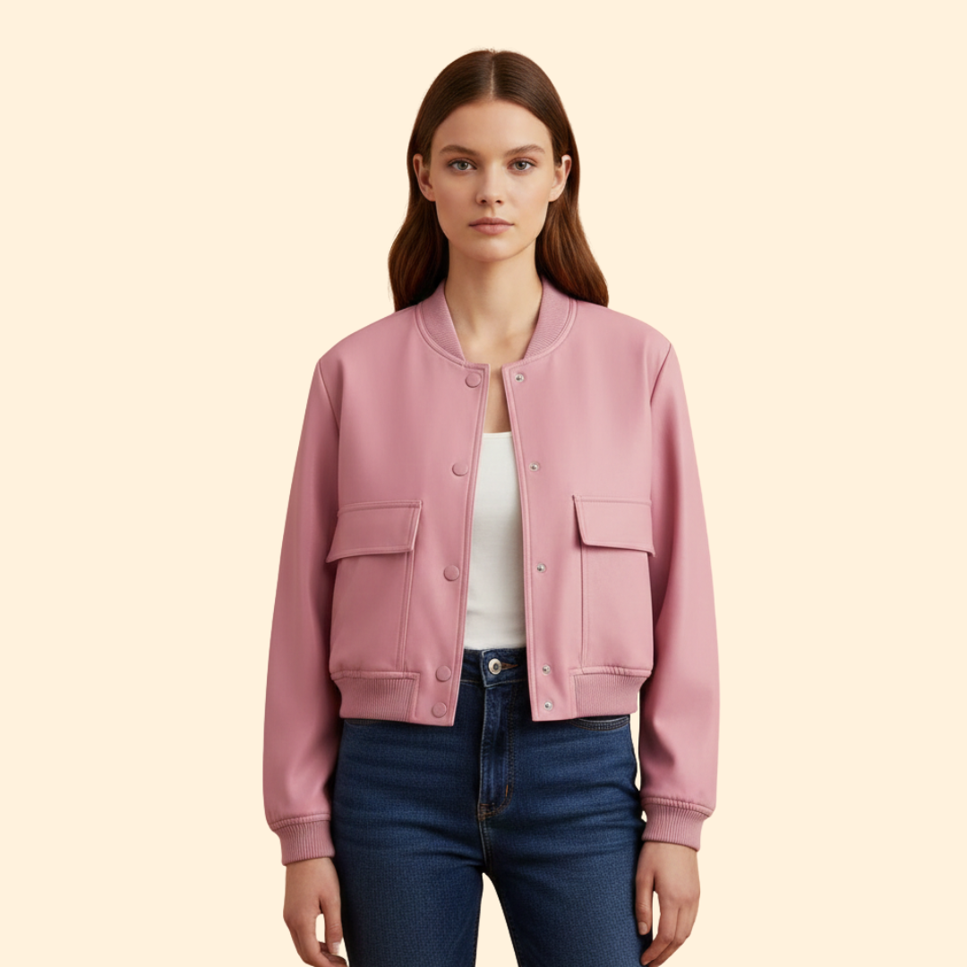 Women’s Zip Detail Bomber Jacket