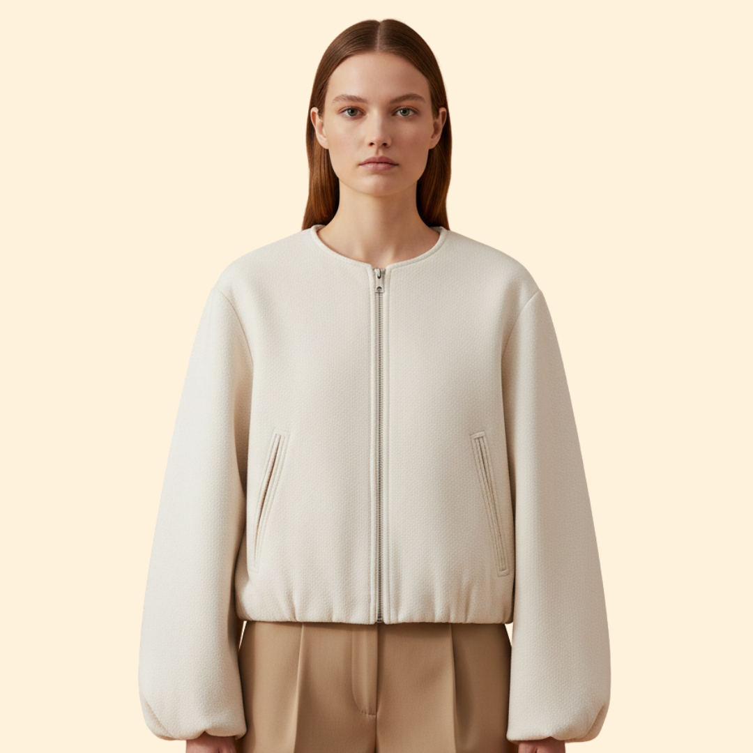 Women’s Balloon Sleeve Bomber Jacket