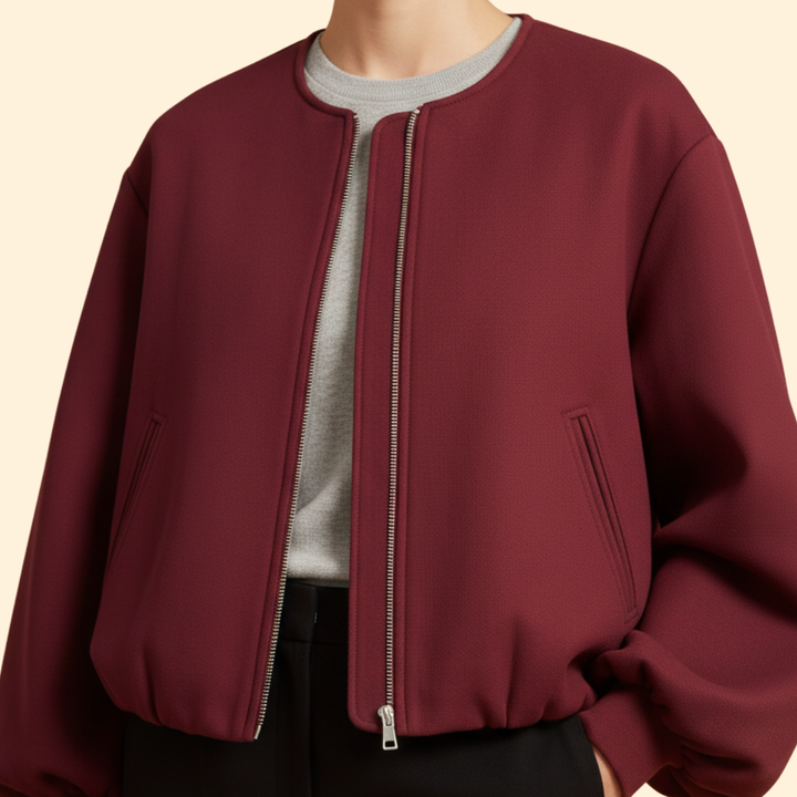 Women’s Balloon Sleeve Bomber Jacket