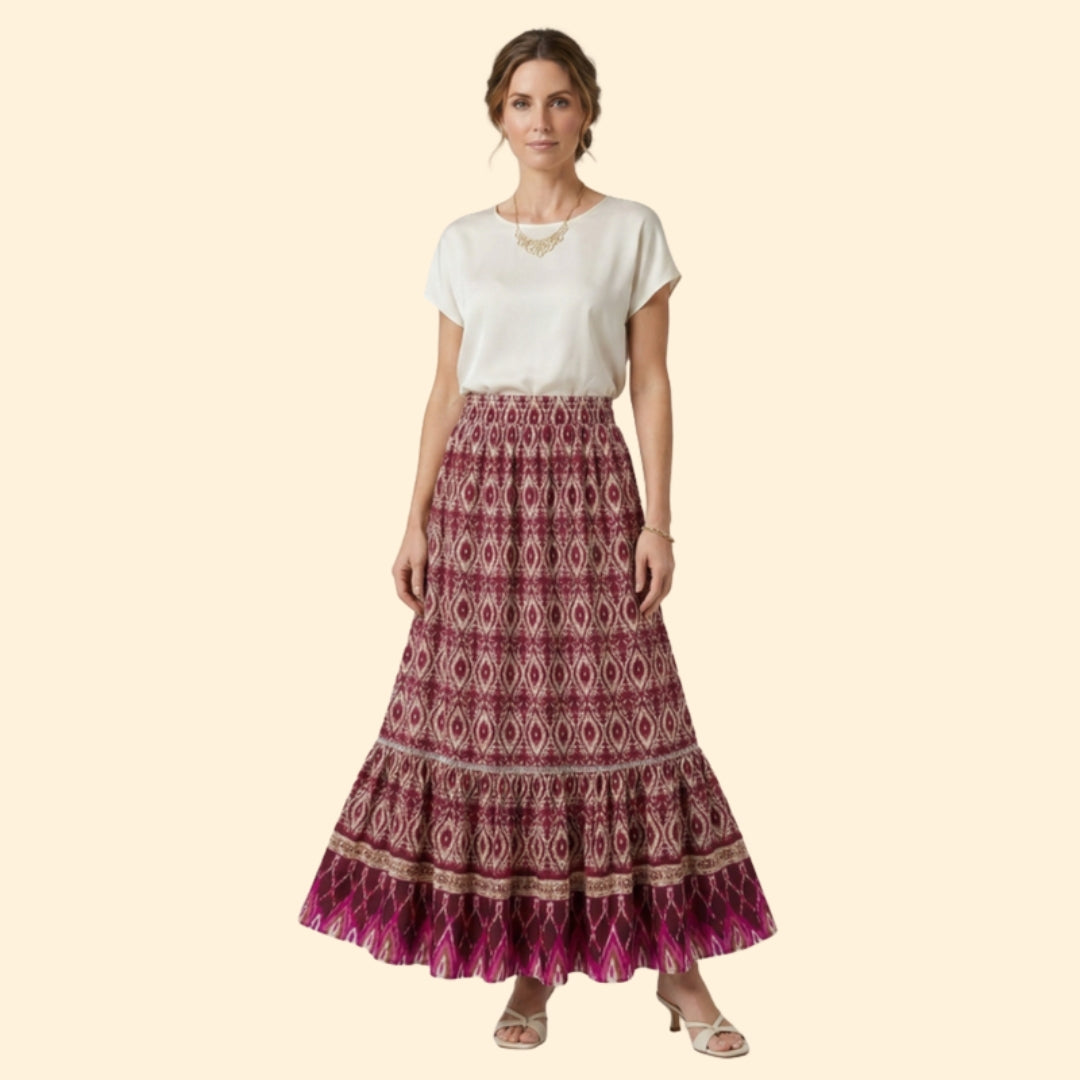 Women's Bohemian Print Skirt