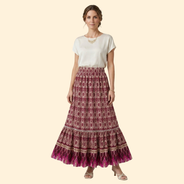 Women's Bohemian Print Skirt