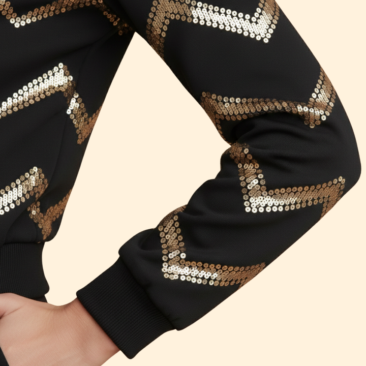 Women’s Gilded Chevron Bomber Jacket