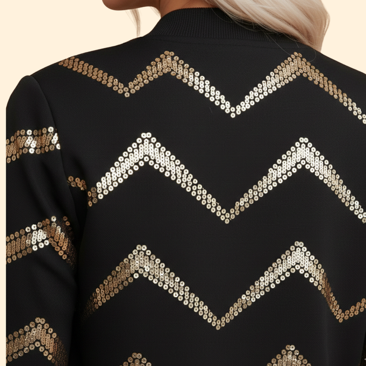Women’s Gilded Chevron Bomber Jacket
