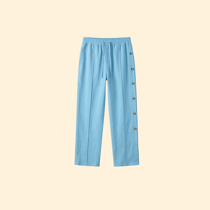 Men's Button-Side Casual Trousers