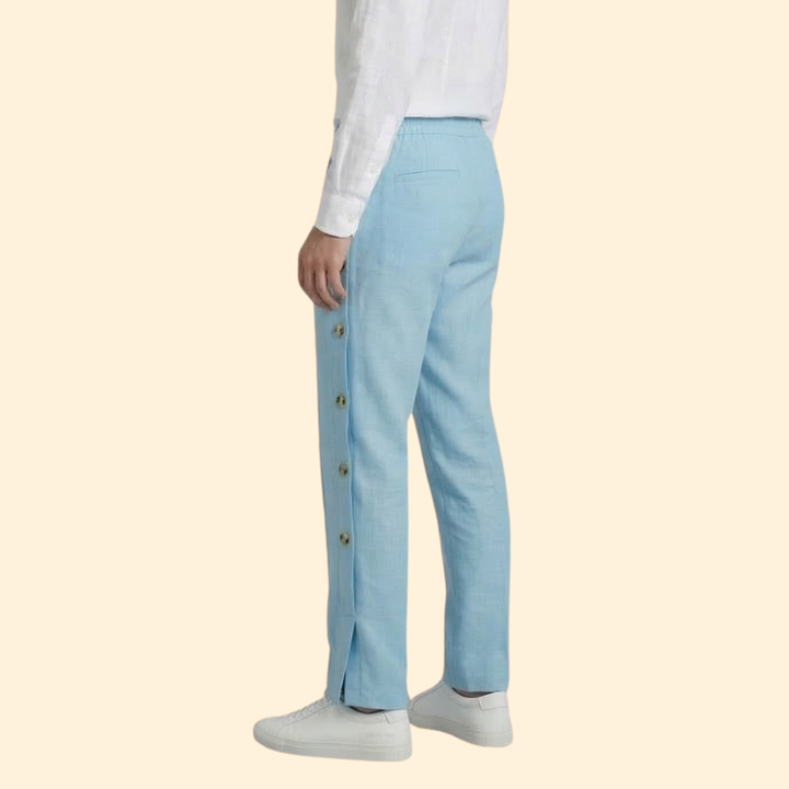 Men's Button-Side Casual Trousers