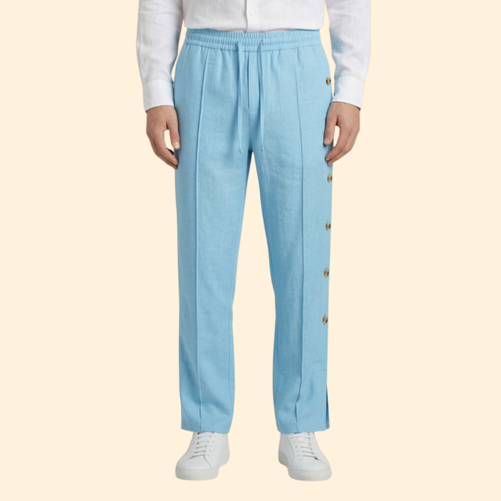 Men's Button-Side Casual Trousers