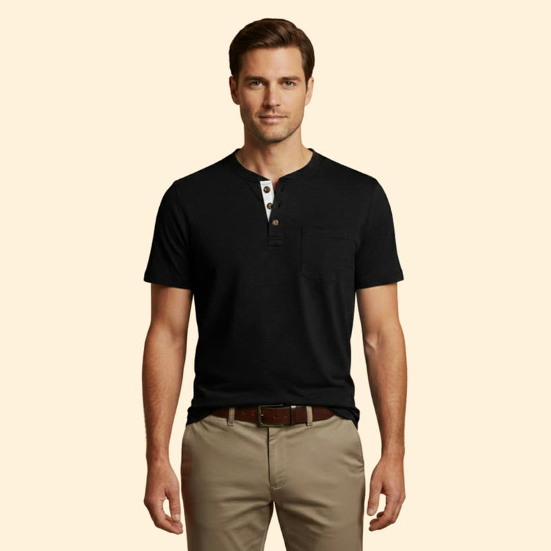 Men’s Button Henley Tee
