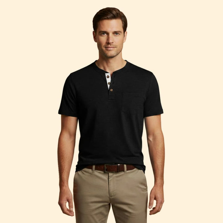 Men’s Button Henley Tee
