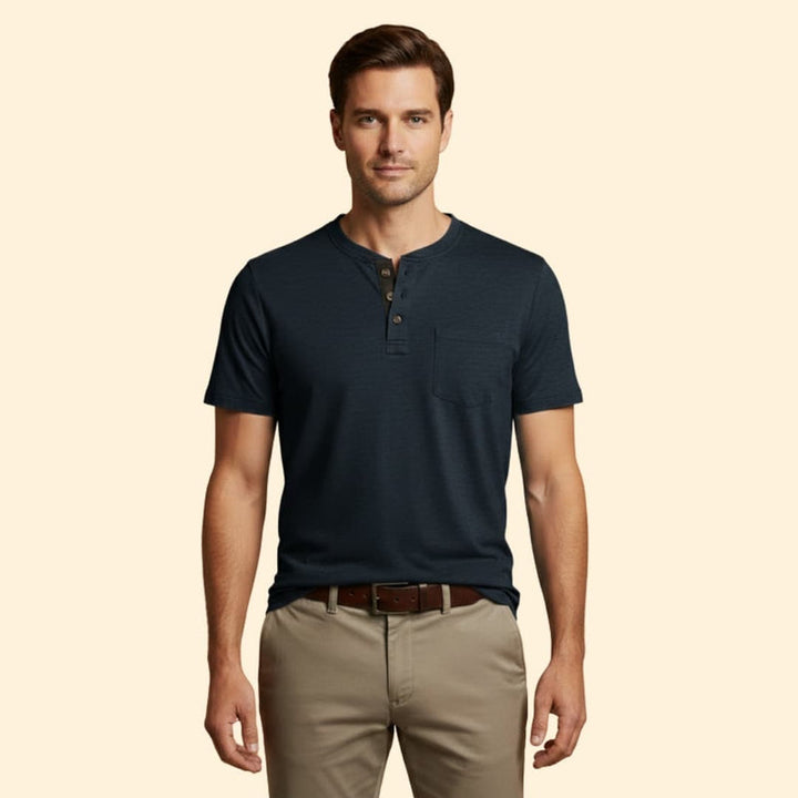 Men’s Button Henley Tee