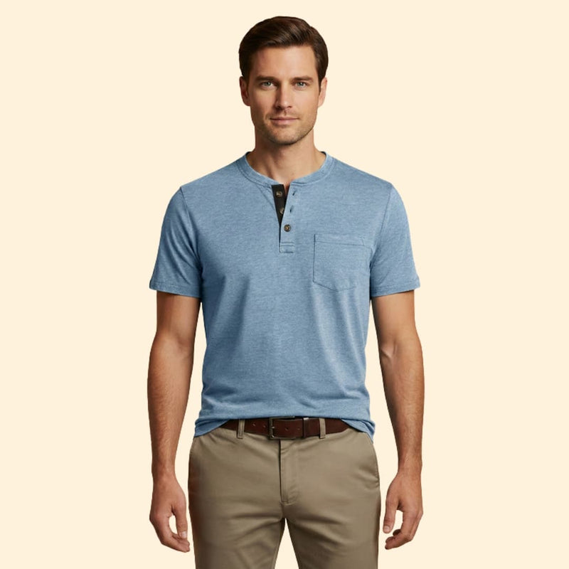 Men’s Button Henley Tee