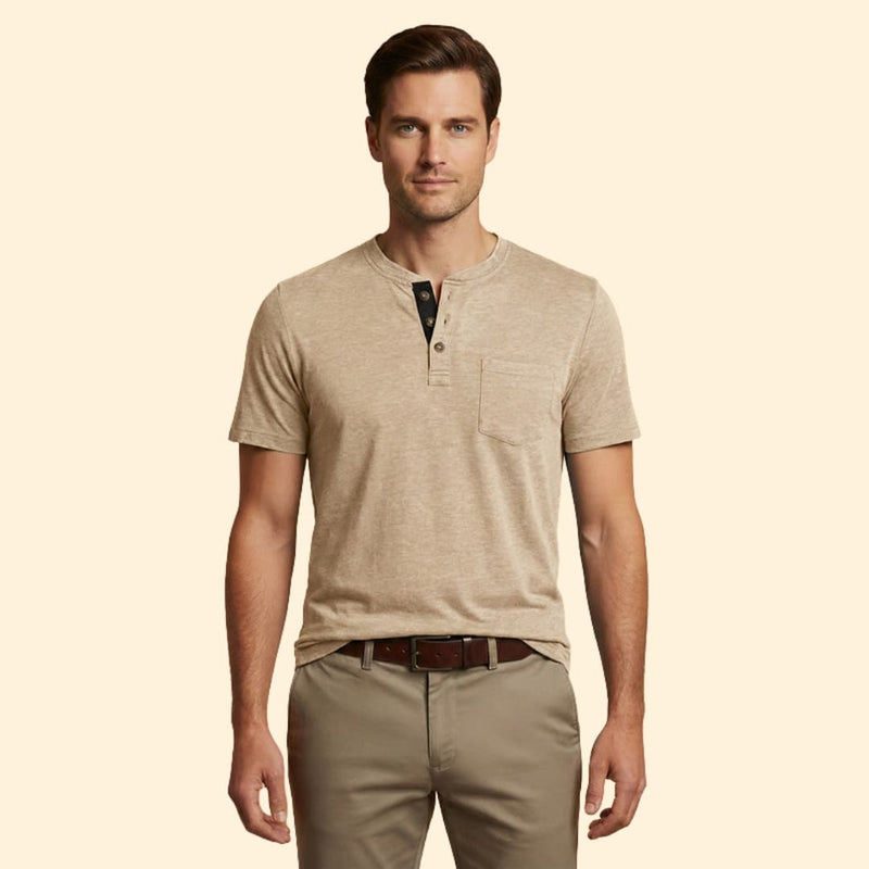 Men’s Button Henley Tee