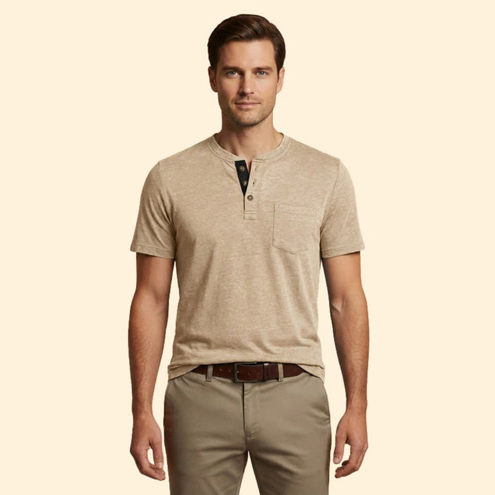 Men’s Button Henley Tee