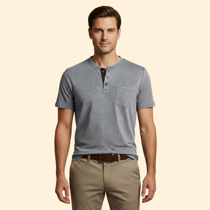 Men’s Button Henley Tee