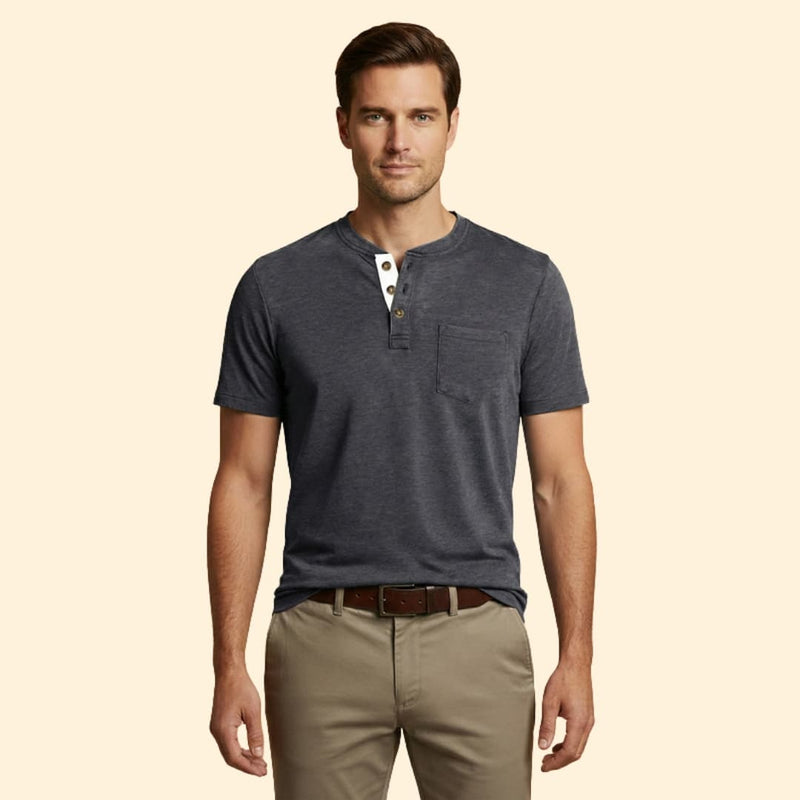 Men’s Button Henley Tee