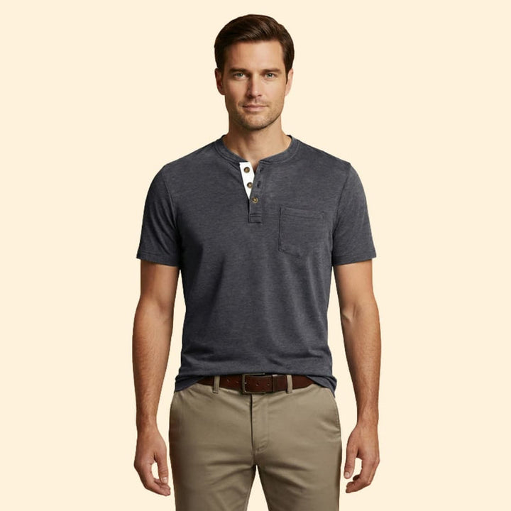 Men’s Button Henley Tee