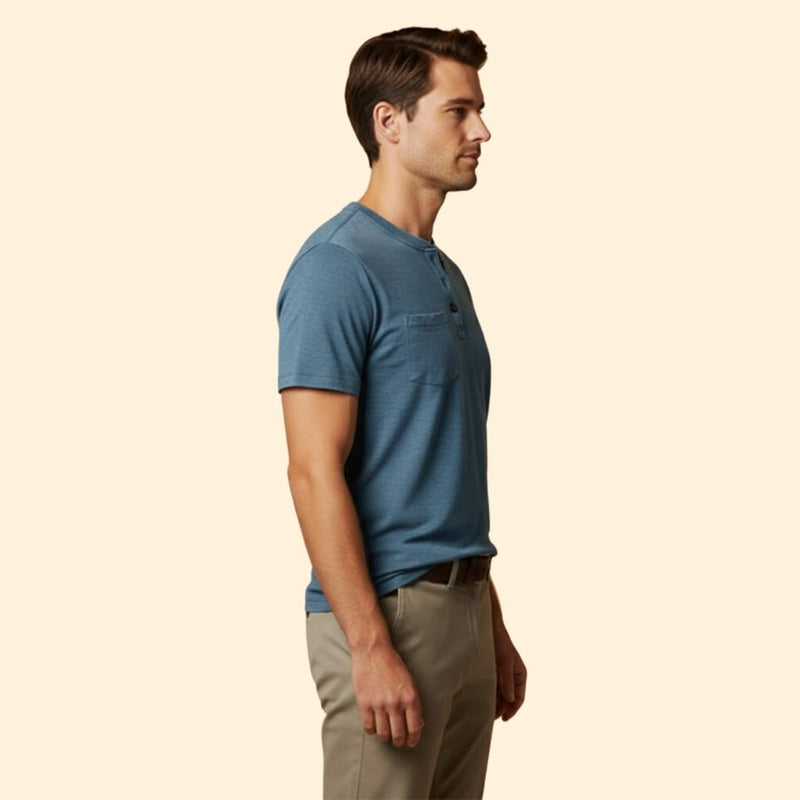 Men’s Button Henley Tee