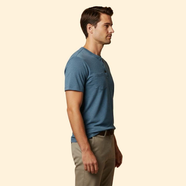 Men’s Button Henley Tee