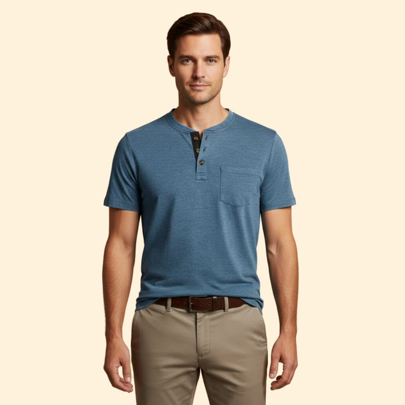 Men’s Button Henley Tee