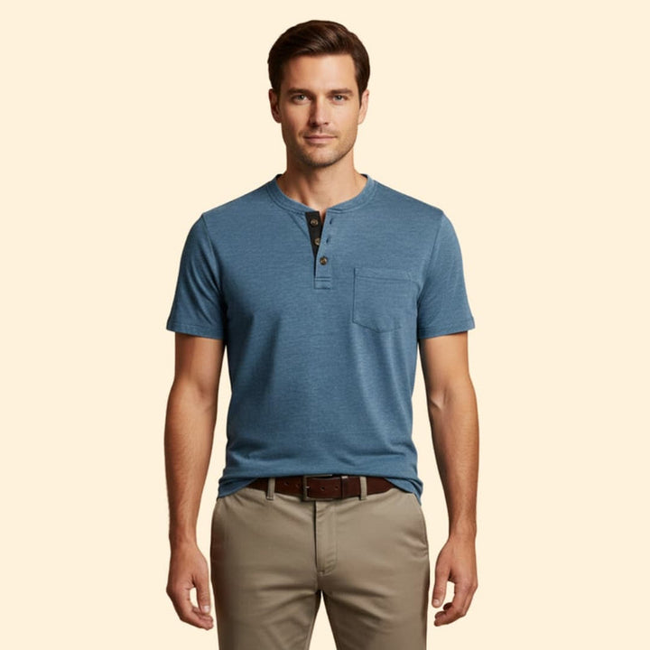 Men’s Button Henley Tee