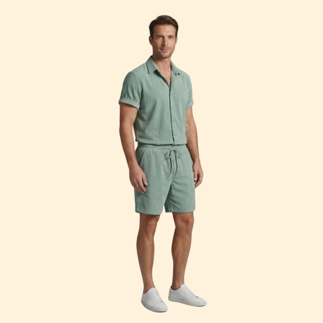 Men’s Casual Button-Down Set