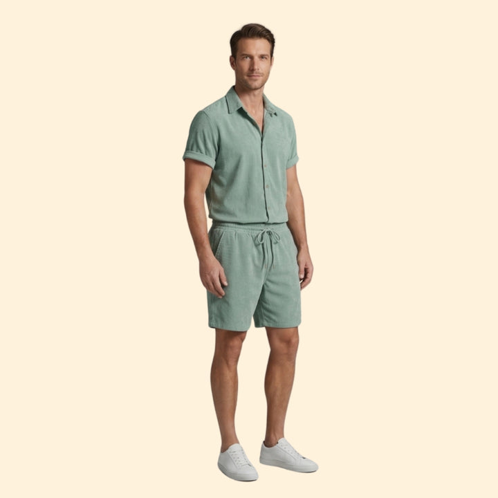 Men’s Casual Button-Down Set
