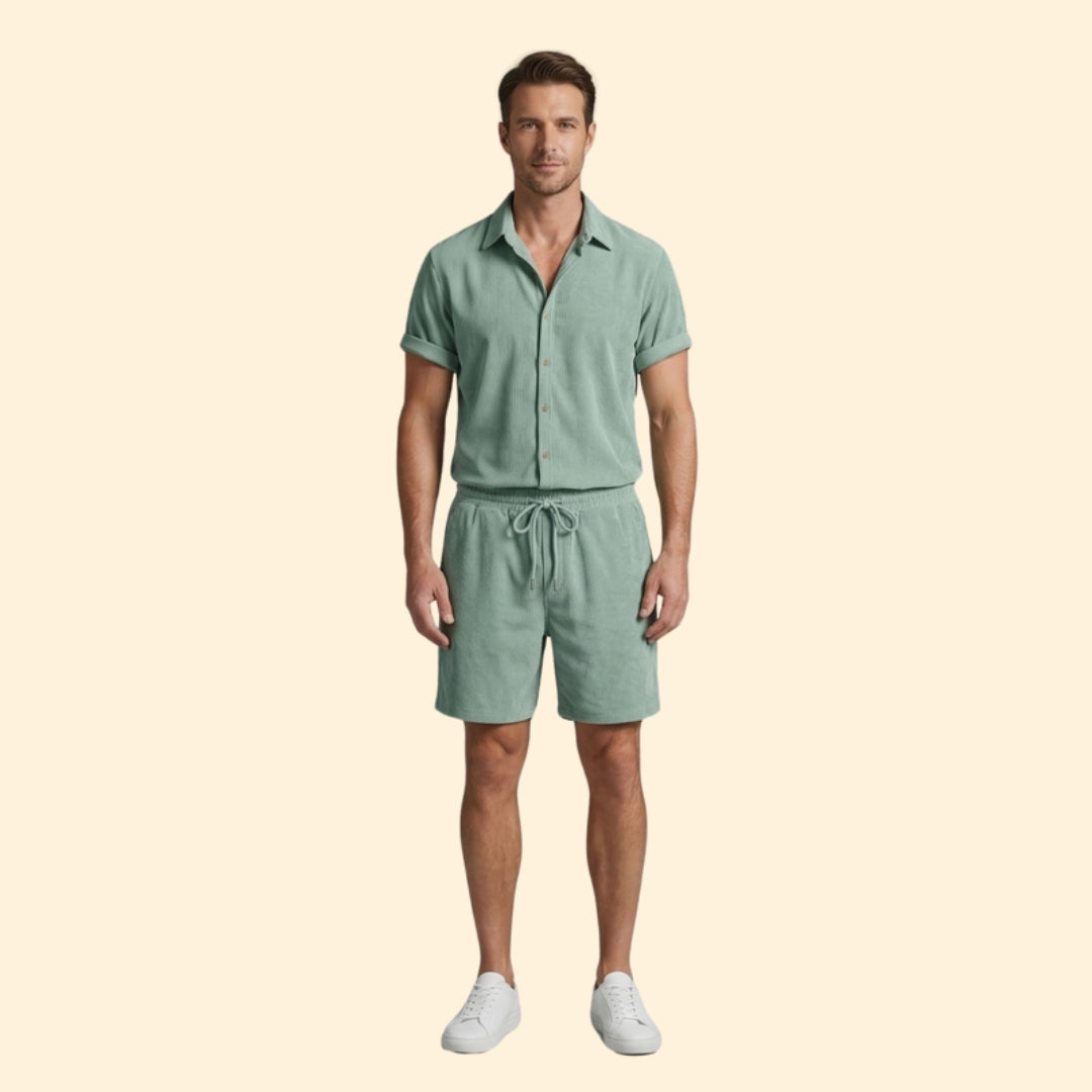 Men’s Casual Button-Down Set