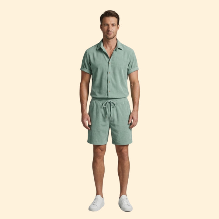 Men’s Casual Button-Down Set