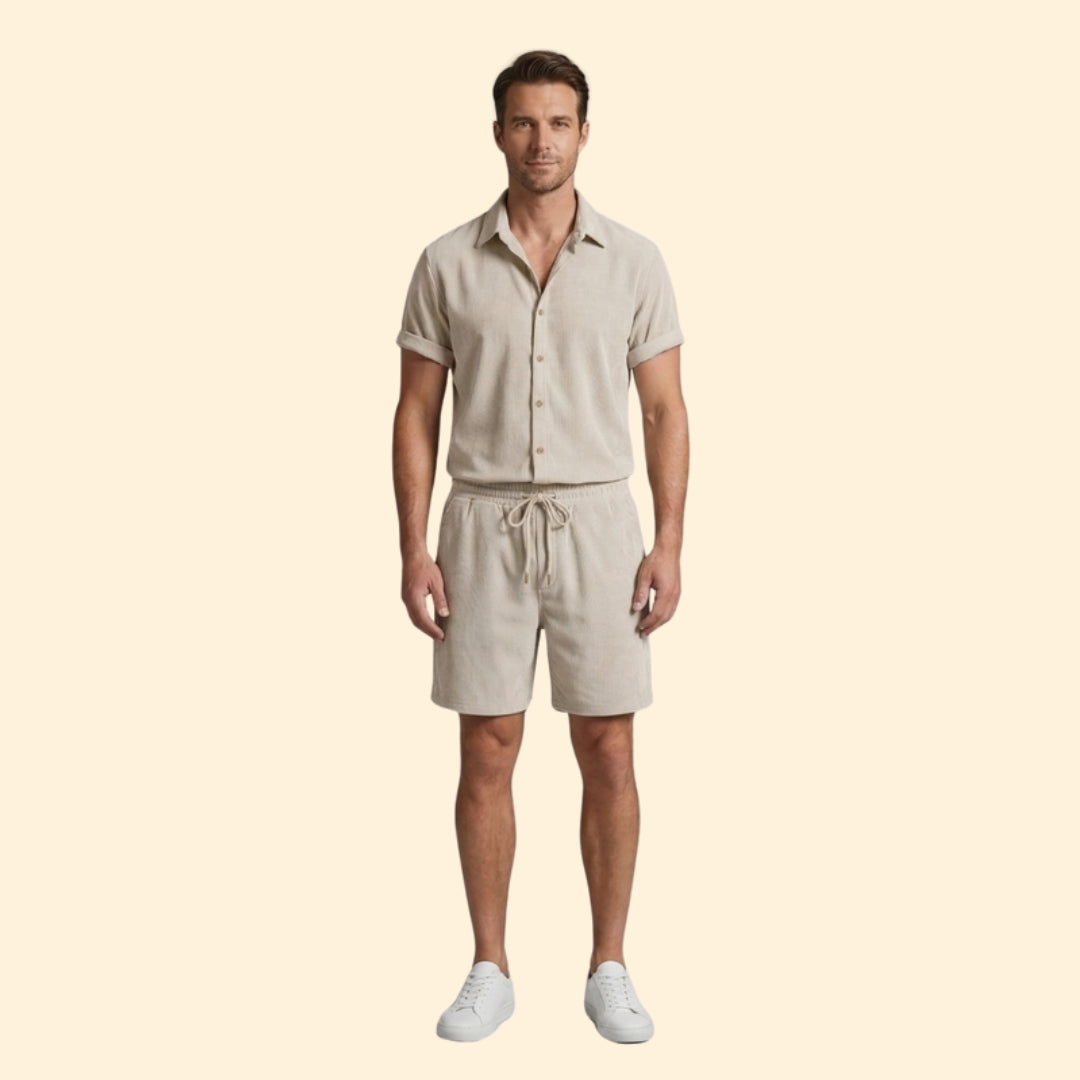 Men’s Casual Button-Down Set