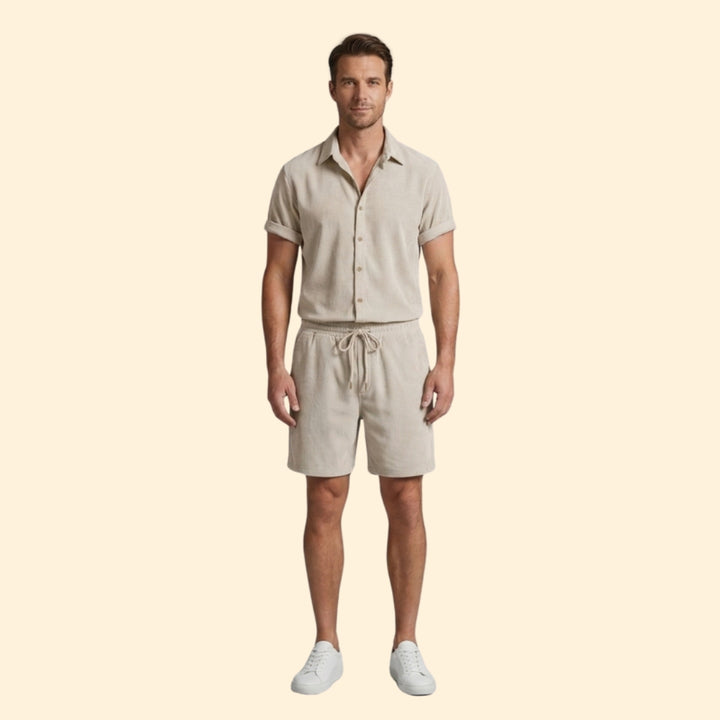 Men’s Casual Button-Down Set