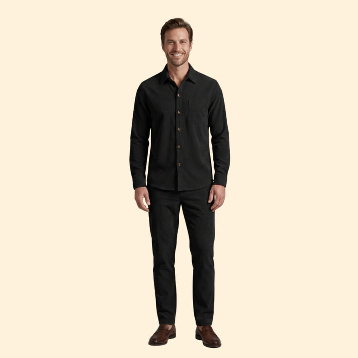 Men's Casual Button-Up Set