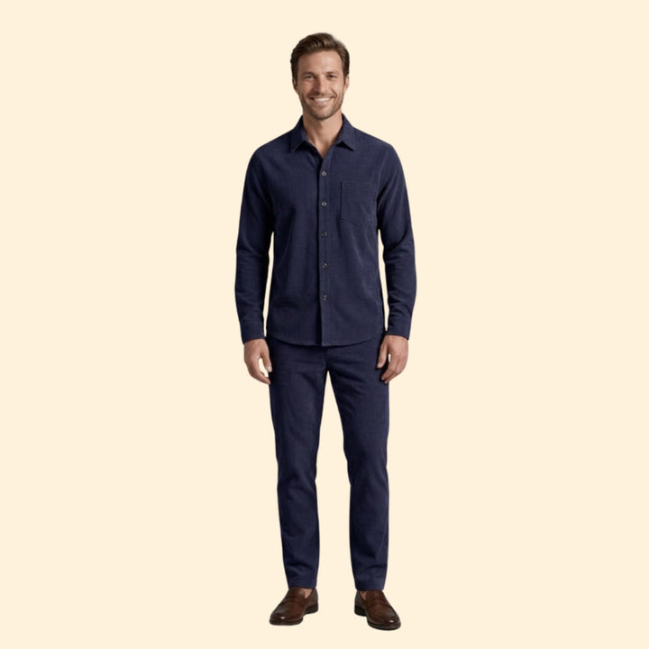 Men's Casual Button-Up Set